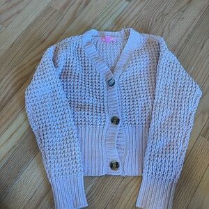 Light pink soft cotton knitted sweater
